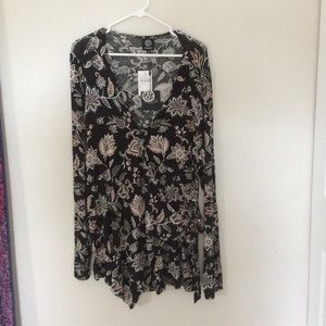 Bobeau Plus Size Floral Wrap Top